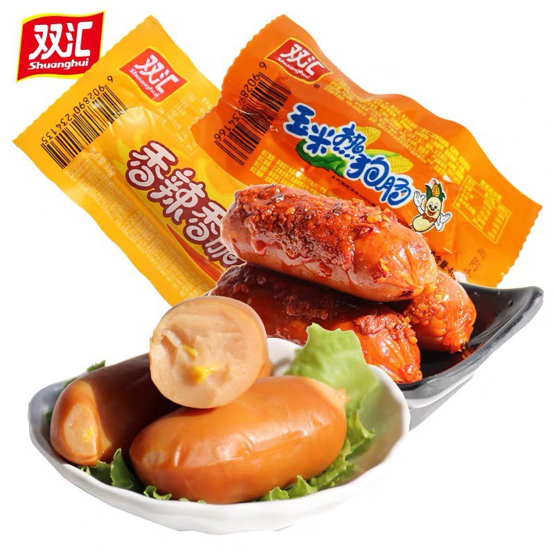 2 Chiếc Xúc xích ngô, cay ăn liền thơm ngon