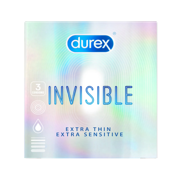 [GIẢM 5% ĐƠN 129K]DUREX BCS INVISIBLE EXTRA THIN/SENSI 3S (Hộp 3 cái)