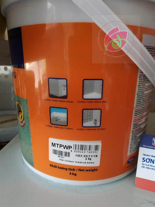 Chất sơn chống thấm đa năng Toa xi măng- bê tông (1kg, 4kg và 20kg)