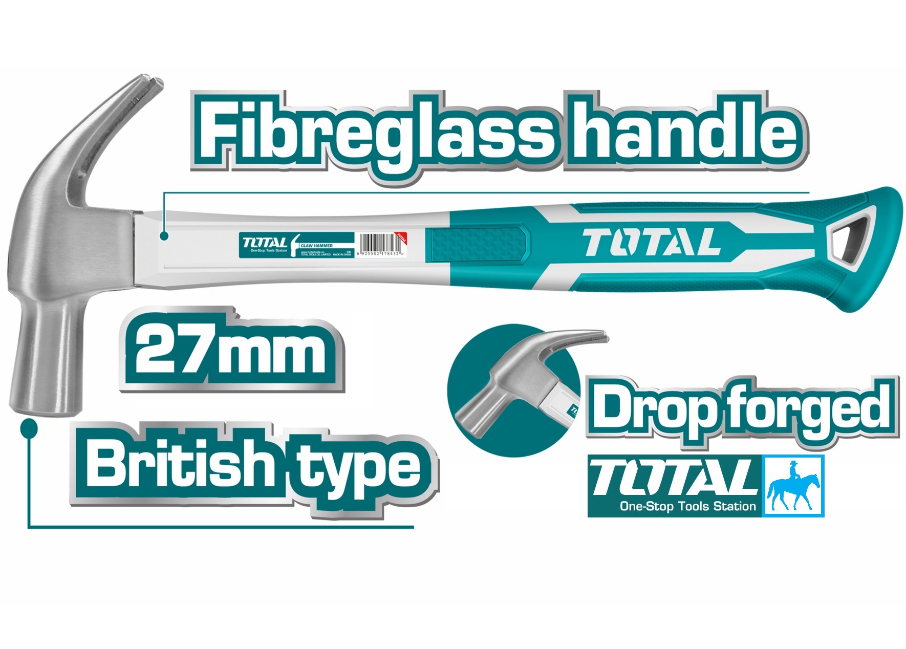 BÚA NHỔ ĐINH 8OZ/220G TOTAL THT7386