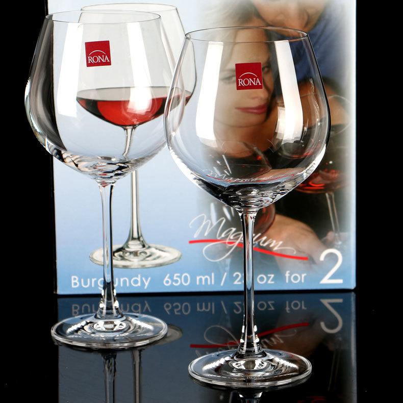 Bộ 6 ly pha lê uống rượ.u vang 650 ml Tiệp Khắc
