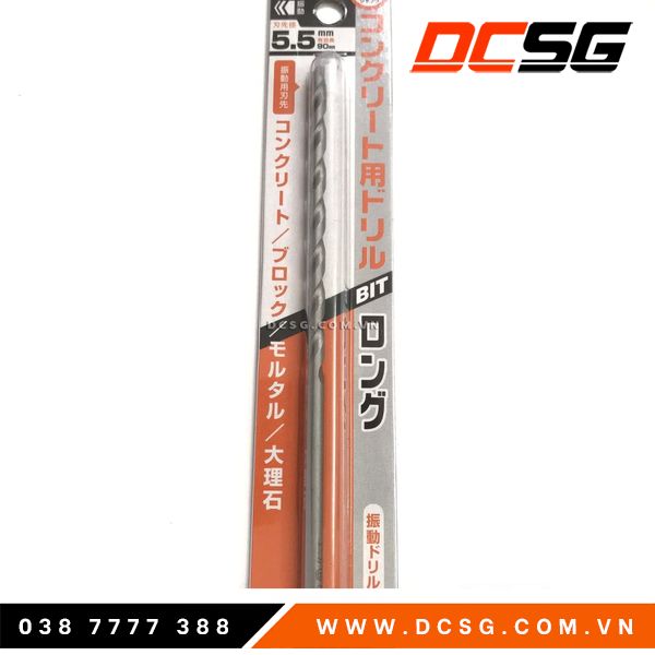 Mũi khoan tường, bê tông 5.5x100mm chân tròn unika b5.5x100