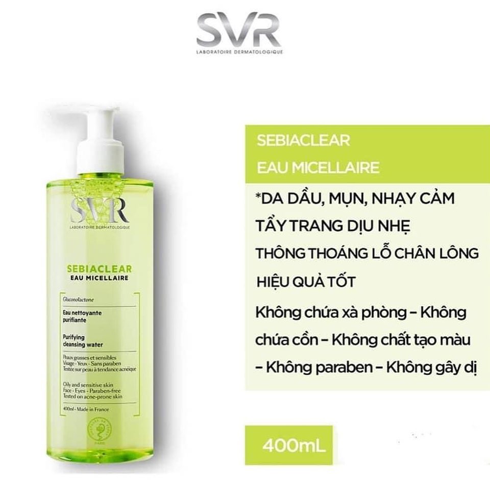 Sữa rửa mặt SVVR SEBIACLEAR GEL MOUSSANT 400ml