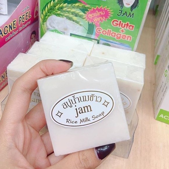 [HCM]Xà phòng gạo Gluta + Collagen Natural Handmade Rice Milk Soap Thái Lan 65g