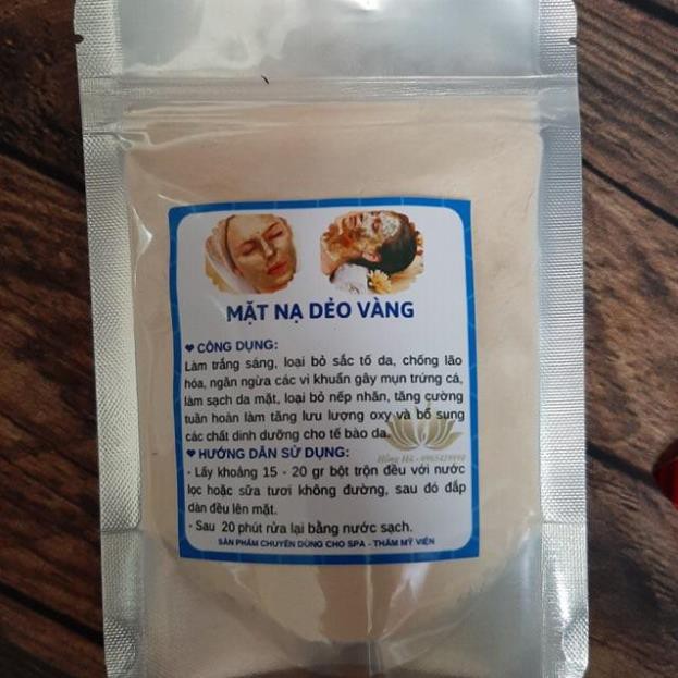 1kg Bột mặt nạ Dẻo Vàng collagen 24k (vàng sâm) handmade