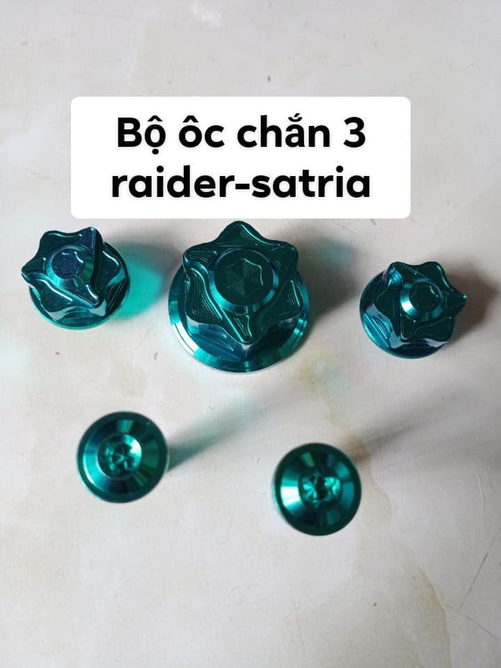 ốc gr5,Combo bộ 5 con ốc chán 3 rider-satria..( bộ 3 con ốc chán 3 và 2 con ốc trụ)