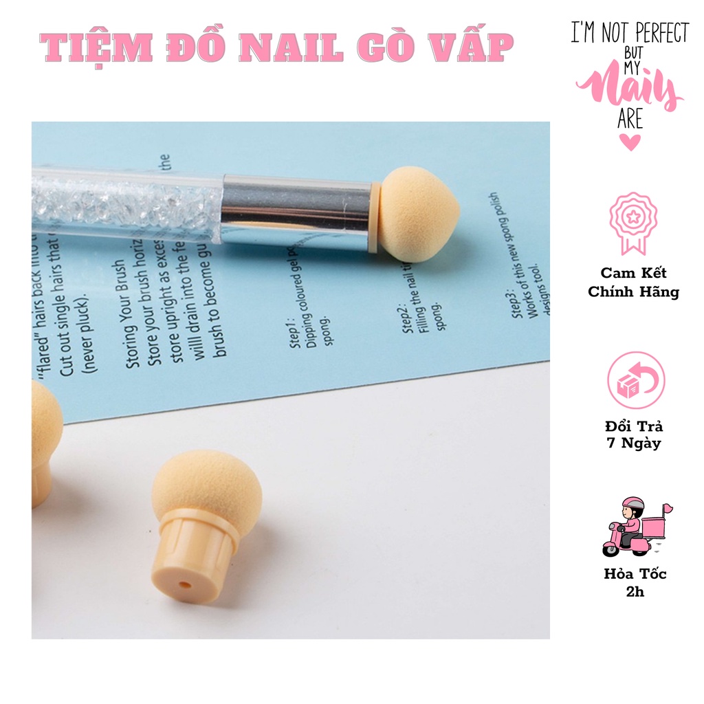 Cọ Dặm Ombre 2 Đầu Cán Đá