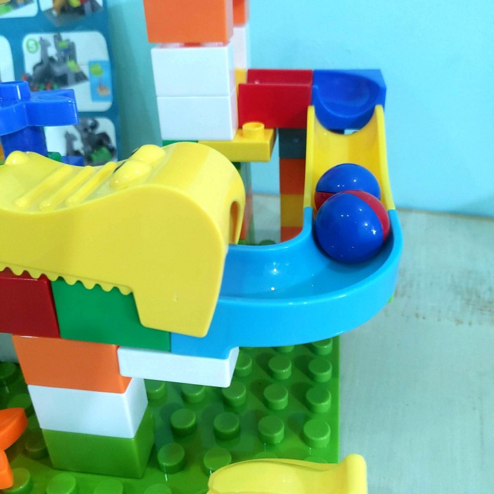 Đồ Chơi Xếp Hình Mầm Non 80 Chi Tiết Công Viên Động Vật Lego Thả Bóng