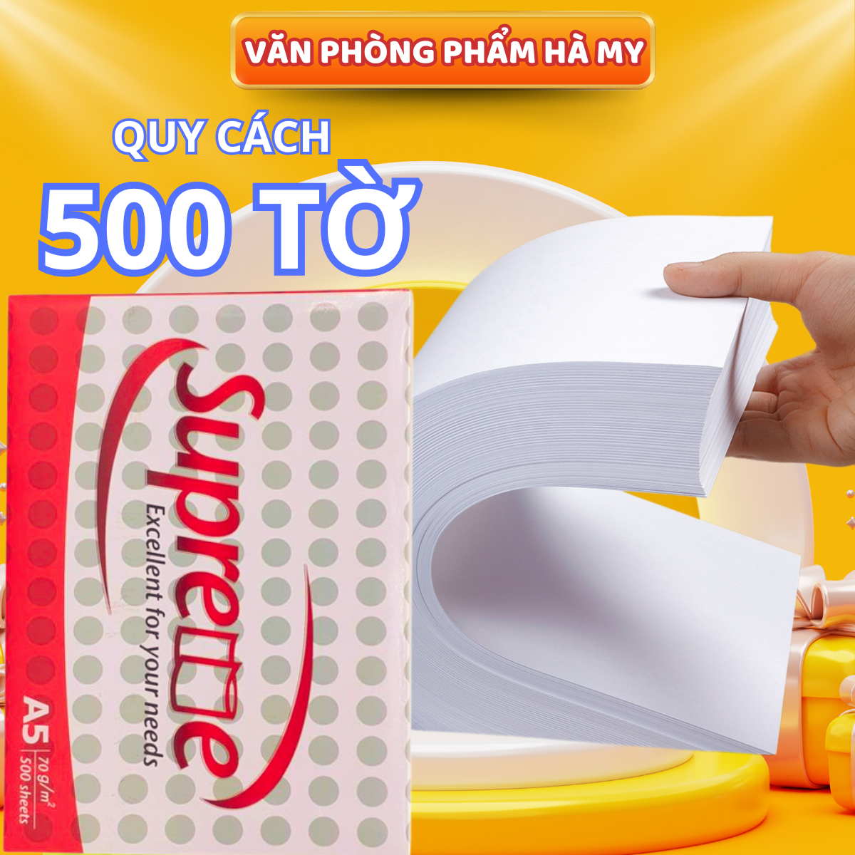 Thùng Giấy in Văn Phòng Supreme 70Gsm Khổ A4/A5 Chính Hãng Thái Lan
