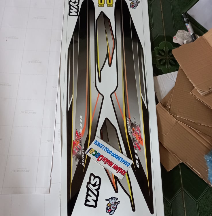 tem rời EZ 110 xám đen