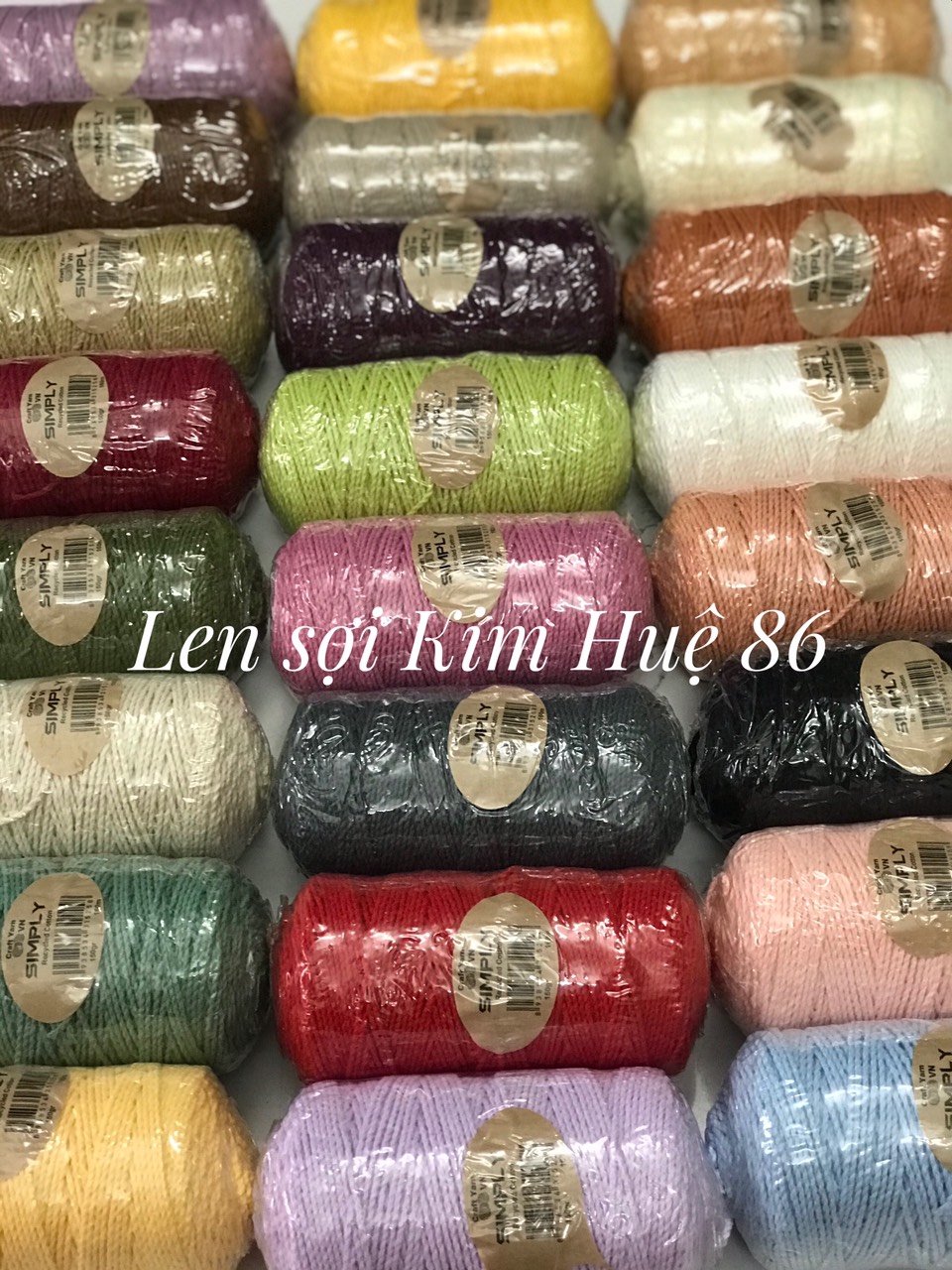 Sợi Simply cotton 150gr ( Từ màu 25 đến màu 28)