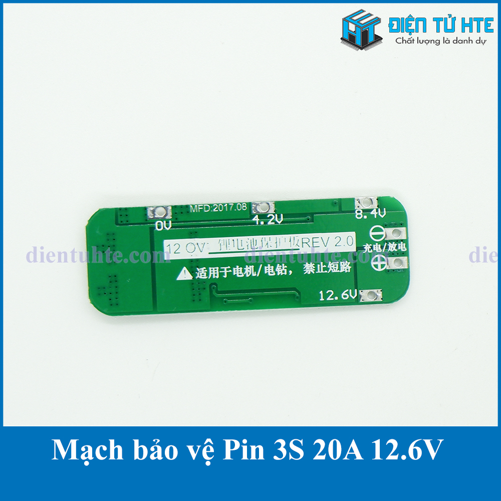 Mạch bảo vệ Pin Lithium 3S 12.6V 20A