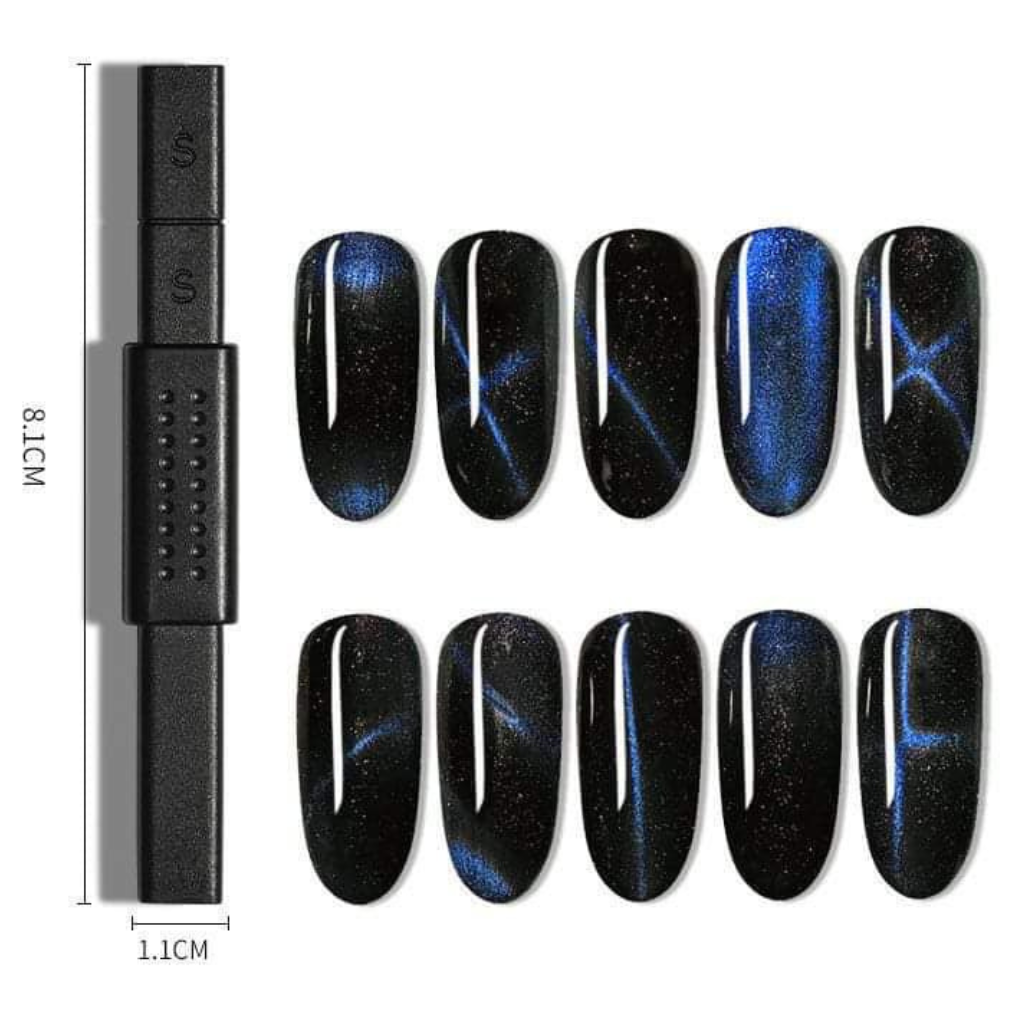 Nam châm hút sơn mắt mèo , Thanh nam châm tròn vuông , hoa làm mắt mèo nail