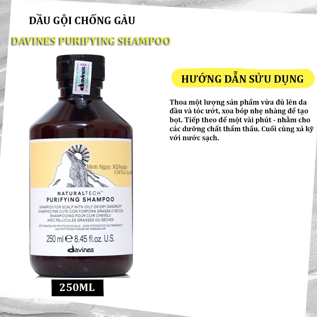 Dầu gội chống gàu Davines Purifying 250ML