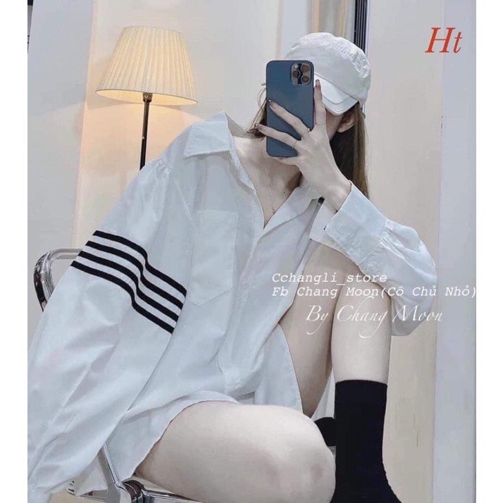 Áo sơ mi bốn sọc tay dài HT12