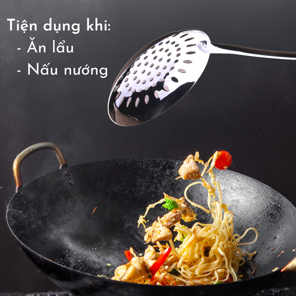 Muôi Canh, Lẩu Inox 304 Cao Cấp Malicook ( Muôi Thủng - Muôi Canh )[ XẢ KHO - FREESHIP]