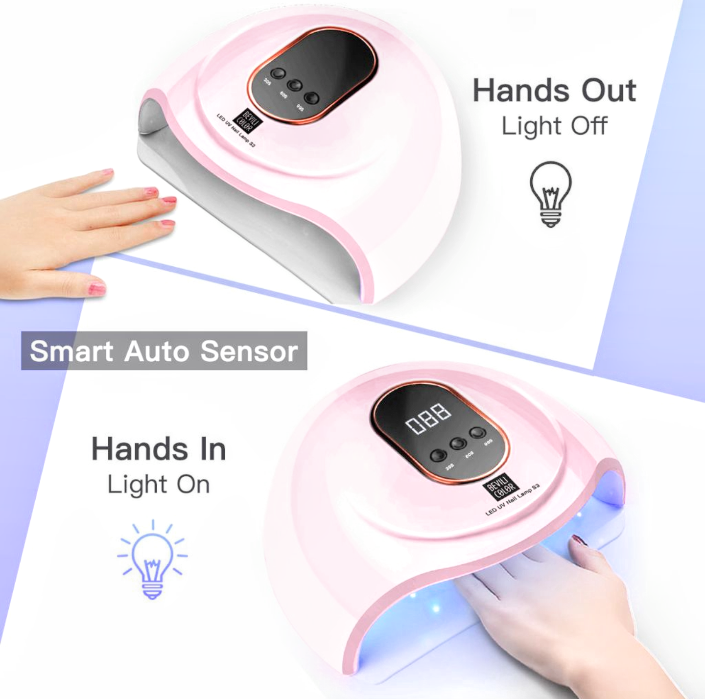 Bộ máy sấy khô hơ khô các móng tay móng chân đa năng bằng đèn led chuyên dụng mẫu mới
