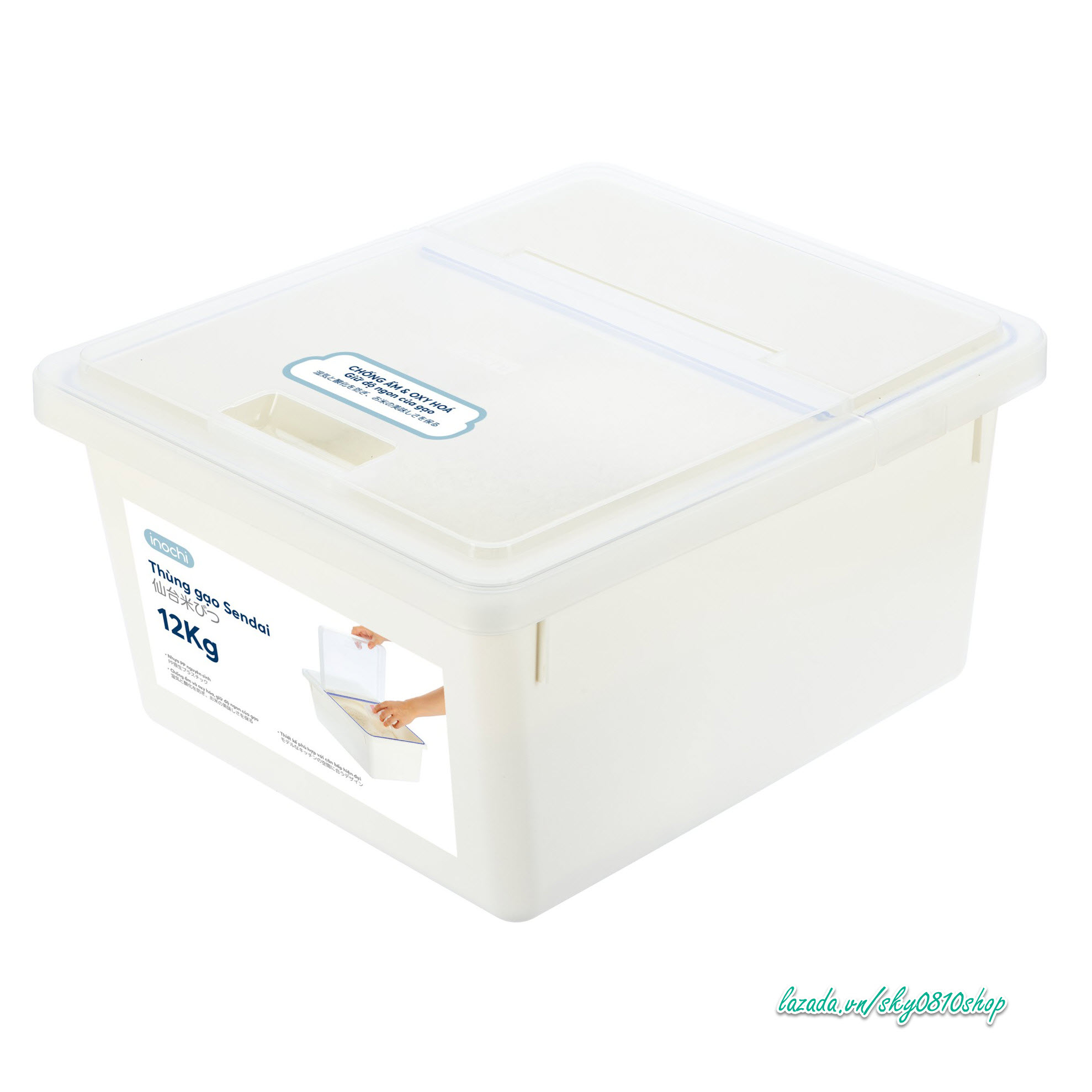 Thùng gạo cao cấp Inochi 12kg