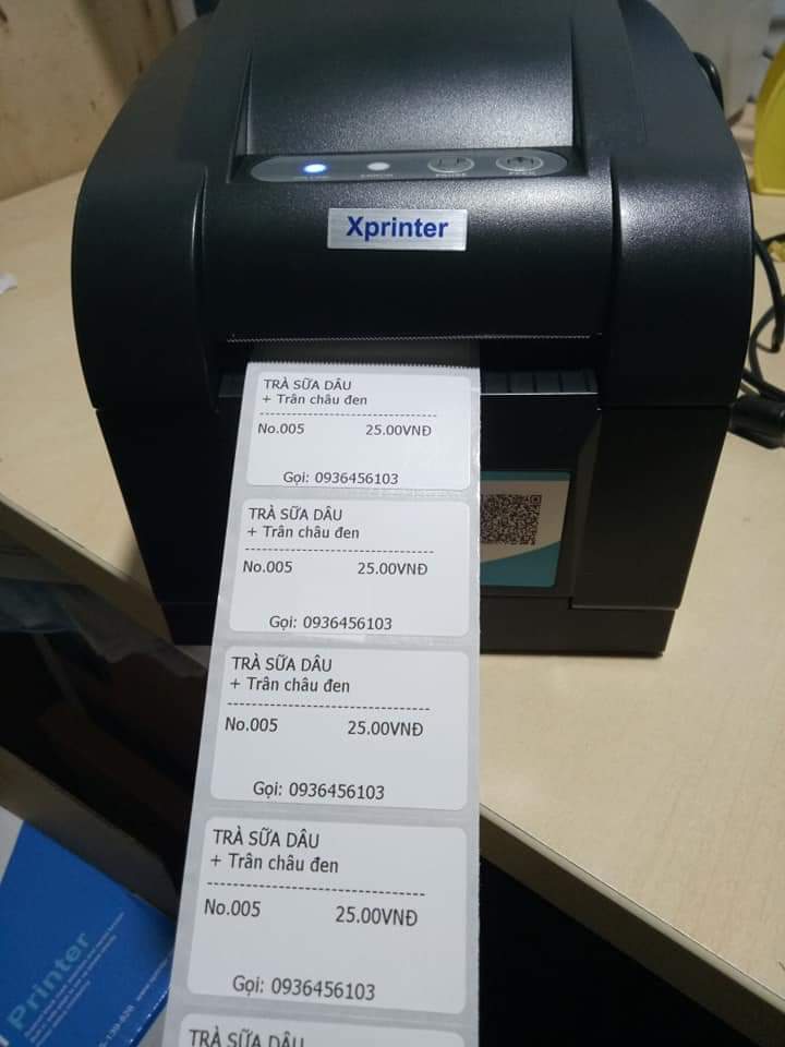 Máy In tem Xprinter XP- 350B Chuyên Dùng Cho Trà Sữa