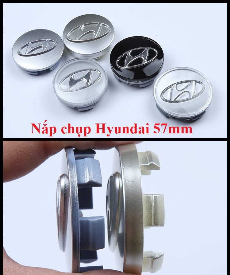 Chụp lazang (chụp mâm) xe Hyundai Size: 57mm