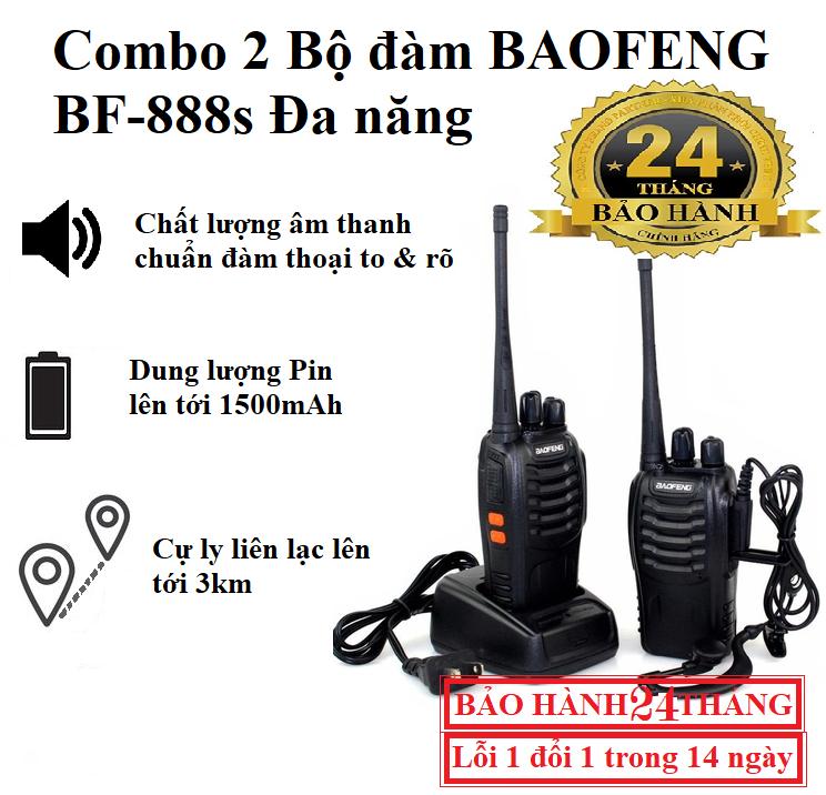 Bộ Đàm Cầm Tay BaoFeng BF888S - Cự Ly 10- 70 Tầng Tòa Nhà 1-3 Km, Bộ Đàm Nhỏ Gọn, Âm Thanh Lớn, Đa Năng,
