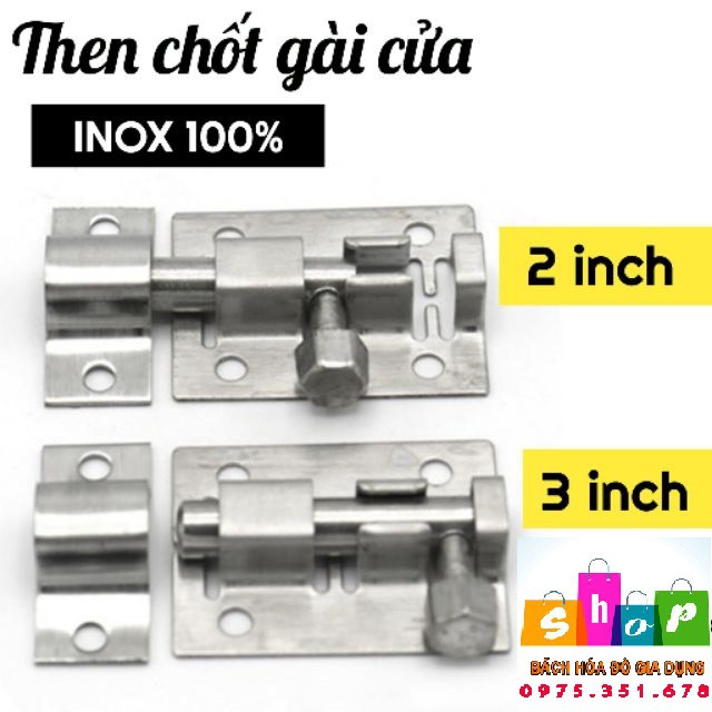 Bản lề then chốt gài cửa inox -giadung24h