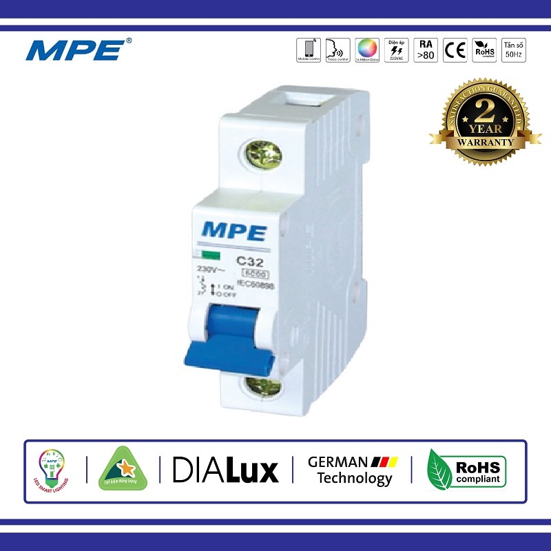 Cầu dao tự động 1p-10a icu 6ka mpe