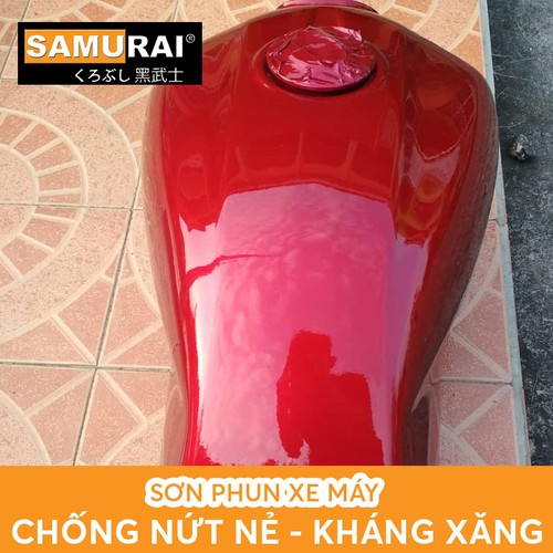 Chai sơn xịt Samurai màu đỏ H138- đỏ honda
