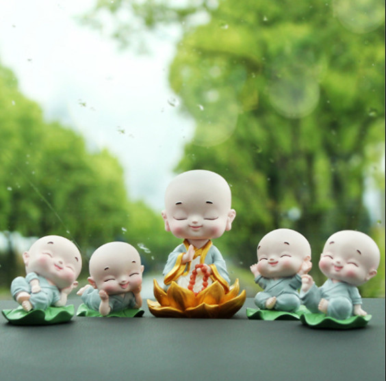 Set 5 Chú Tiểu Tọa Lá Sen Cao Cấp