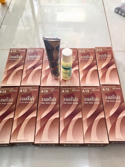 thuốᴄ nhuộm tóc màu hạt dẻ sáng Berina A13 Thái lan
