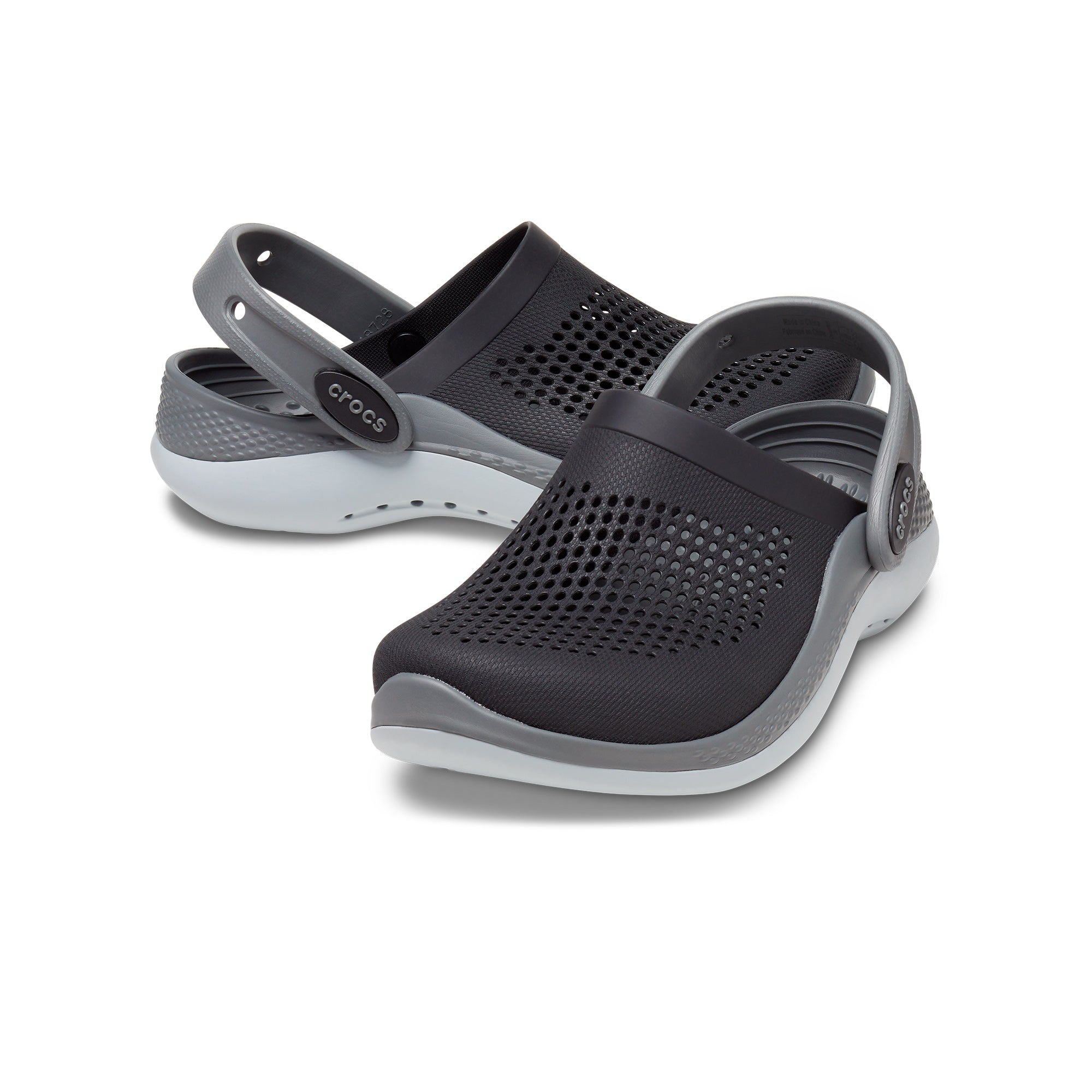 Giày Clog Trẻ Em Crocs Literide 360 - Black/Slate Grey