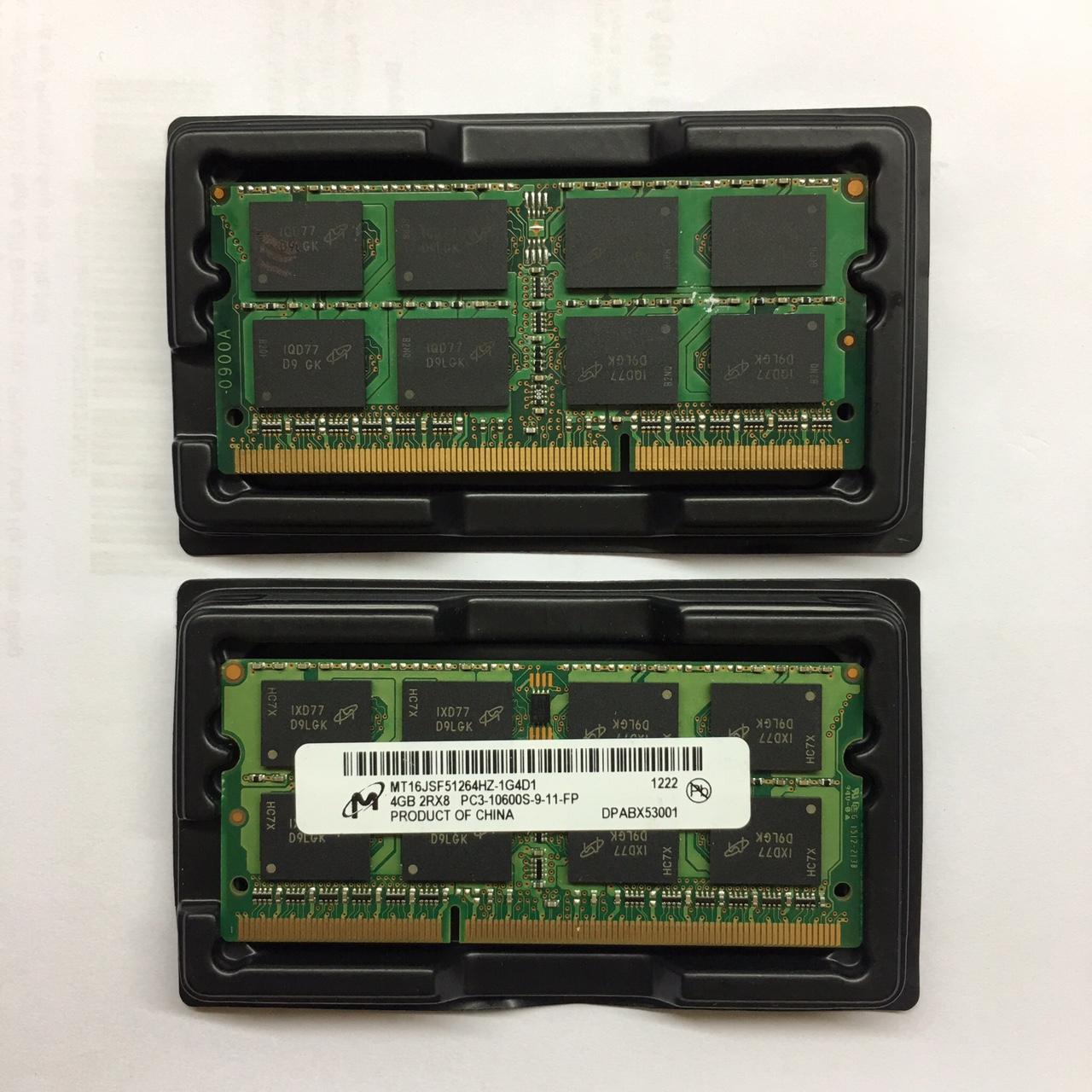 Ram laptop DDR3 4GB bus 1333 PC3 10600S ( nhiều hãng)Micron / Crucial/samsung/hynix/...