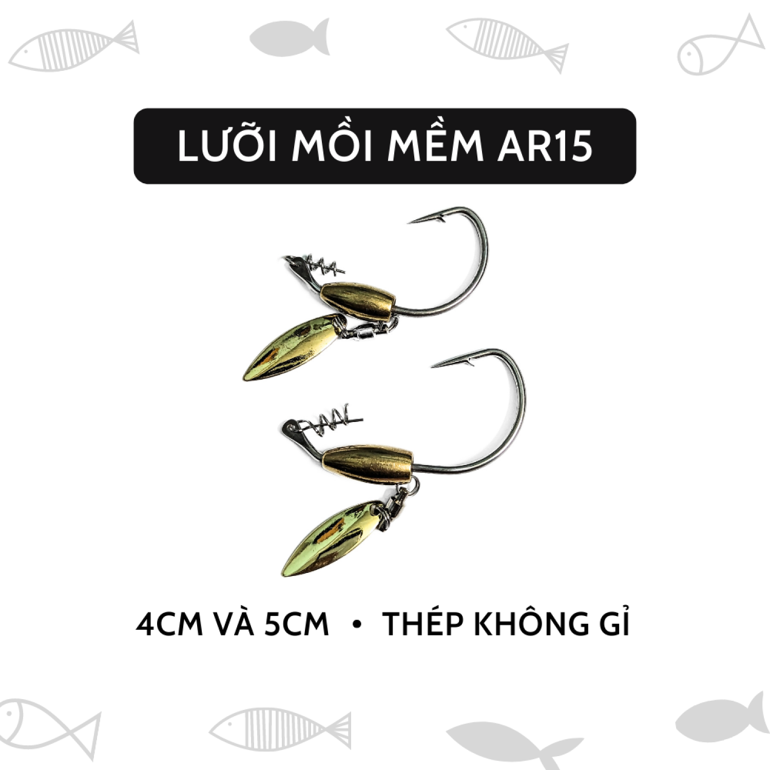 Mồi Mềm NFF Câu Lure Cá Lóc Và Lưỡi Mồi Mềm AR15