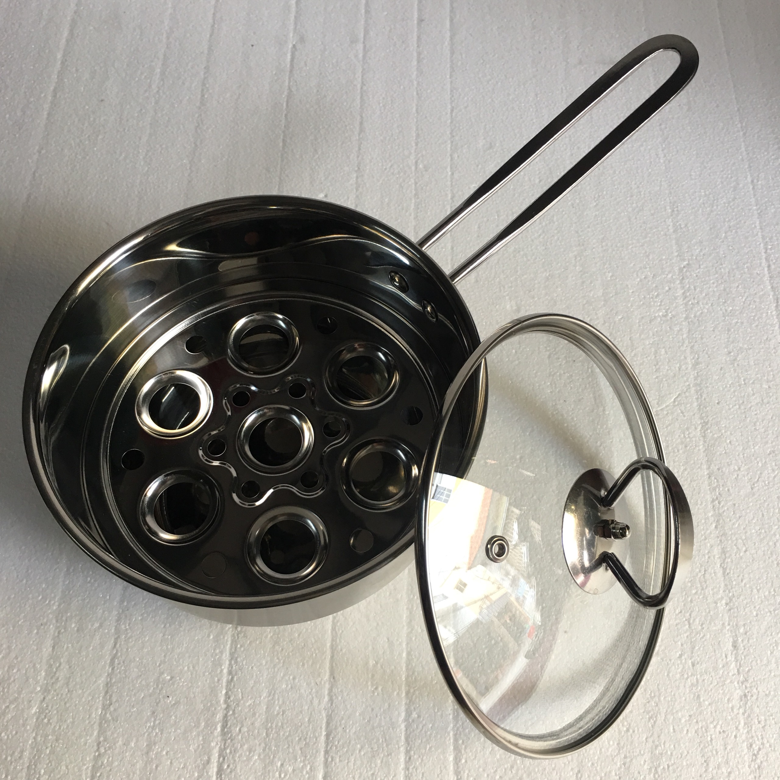 Quánh Inox 2 đáy. Size 14cm-16cm-18cm.