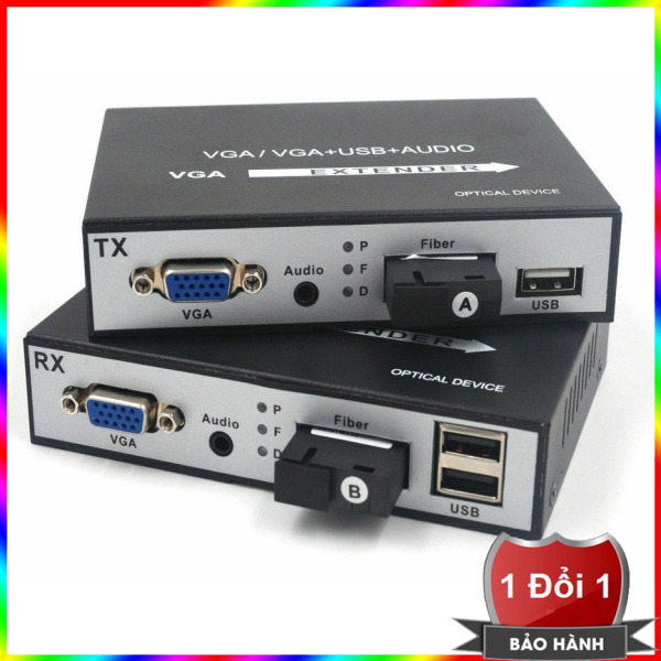 Bảng giá Bộ kéo dài VGA và USB qua dây Quang xa 20KM - VGA extender 20km - Bộ kéo dài tín hiệu VGA quang cổng quang Phong Vũ