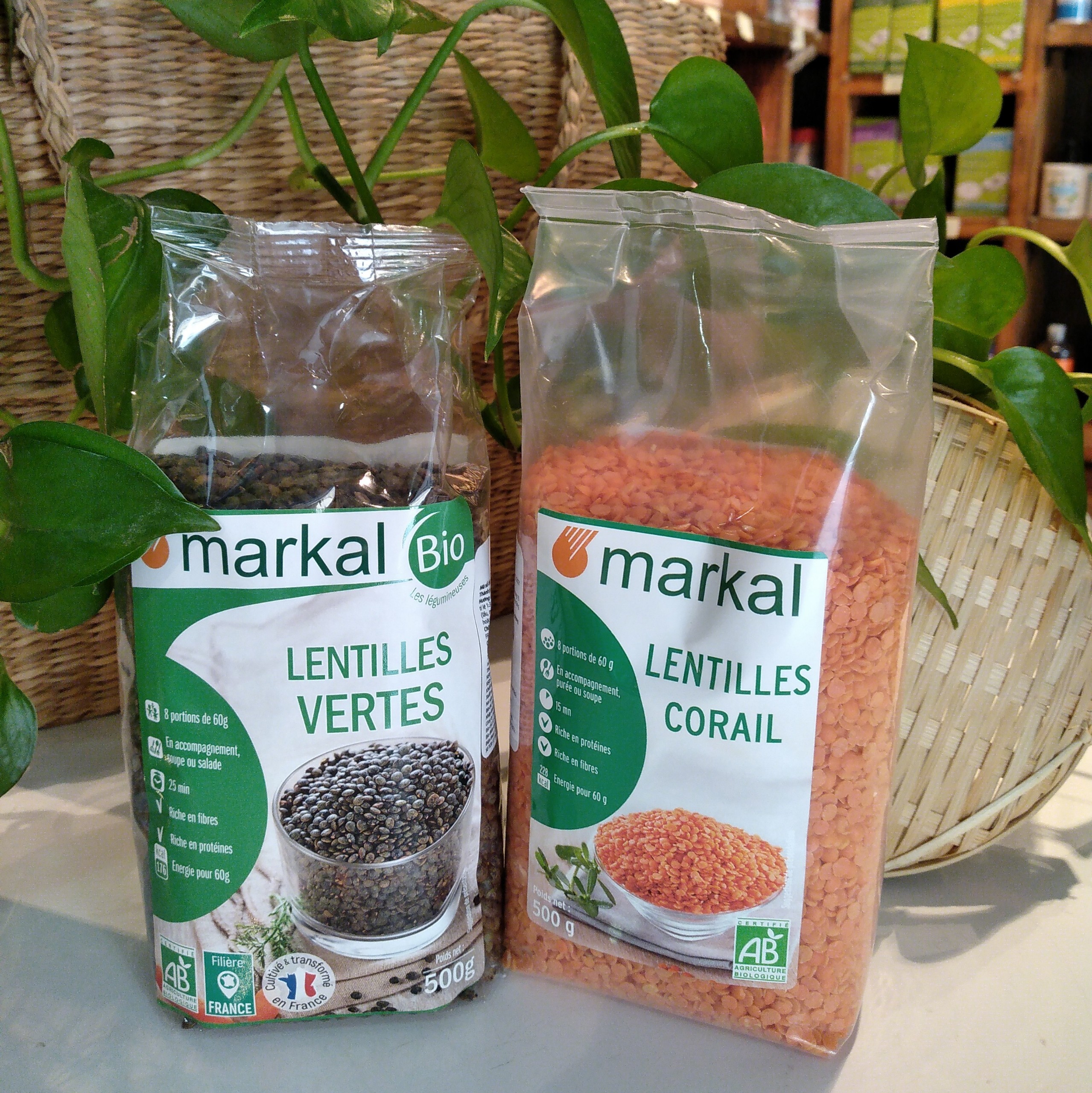 [HCM]Đậu Lăng Hữu Cơ Markal 500G (Đậu Lăng Xanh/Đậu lăng đỏ cam san hô) - Leafhouse hcm