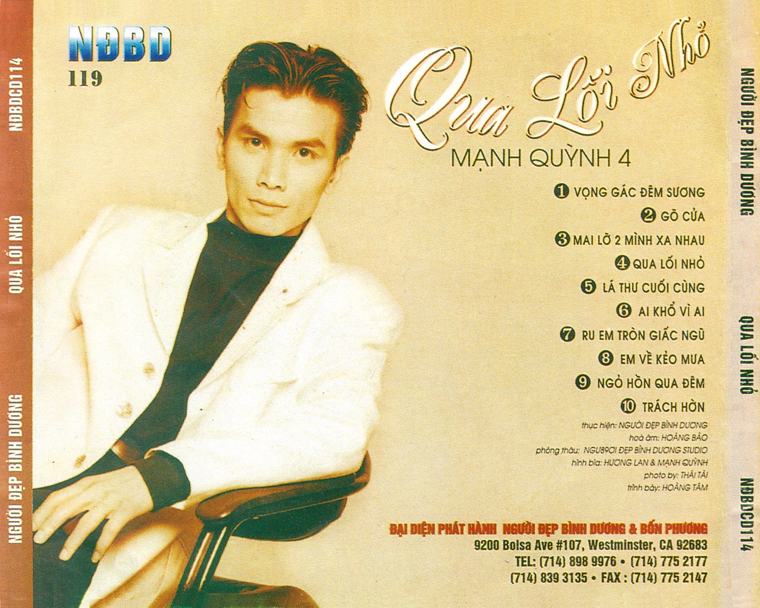 Bộ 6 đĩa cd nhạc mạnh quỳnh 5