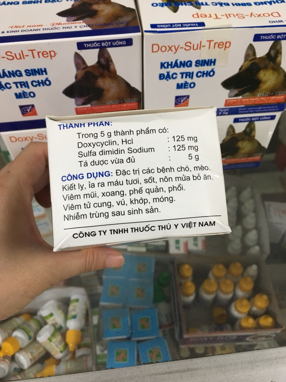 10 gói (5gam/gói) kháng sinh chó mèo