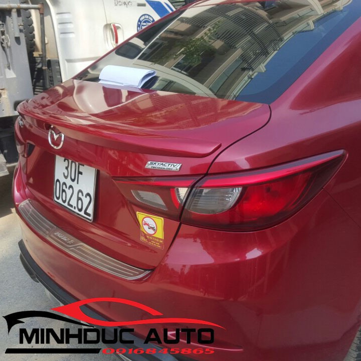 ĐUÔI GIÓ xe MAZDA 2 đời 2015 - 2025 Bản Sedan, Loại Liền cốp - HÀNG MỘC CHƯA SƠN