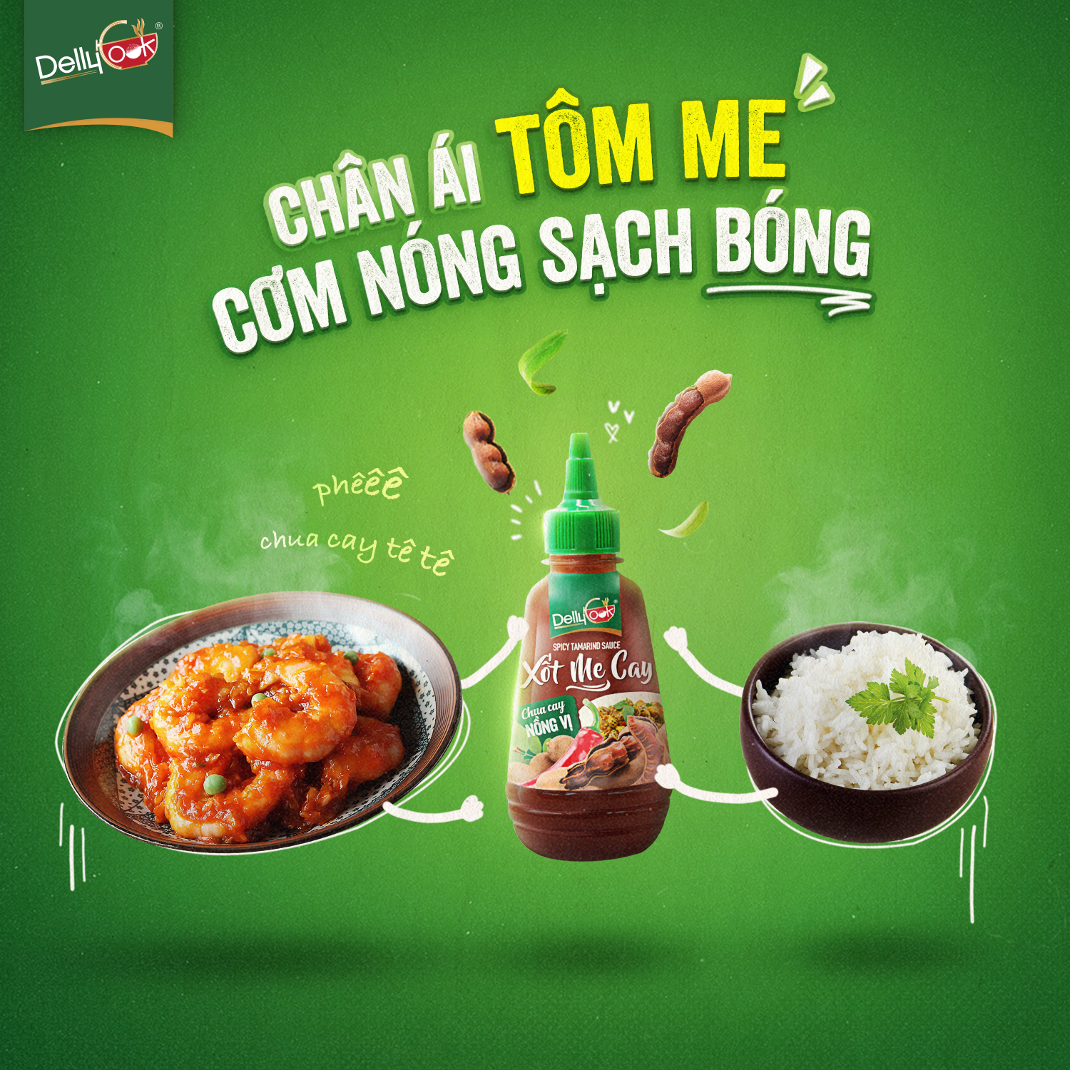 Xốt Me Cay Dellycook (300g)