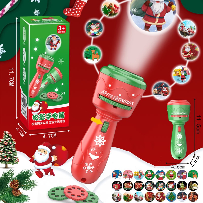 Đèn pin chiếu hình noel cho bé - 6688
