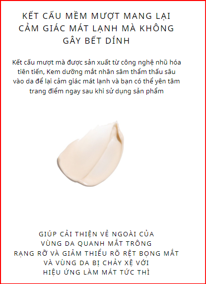 Kem mắt nhân sâm Sulwhasoo gói 1ml