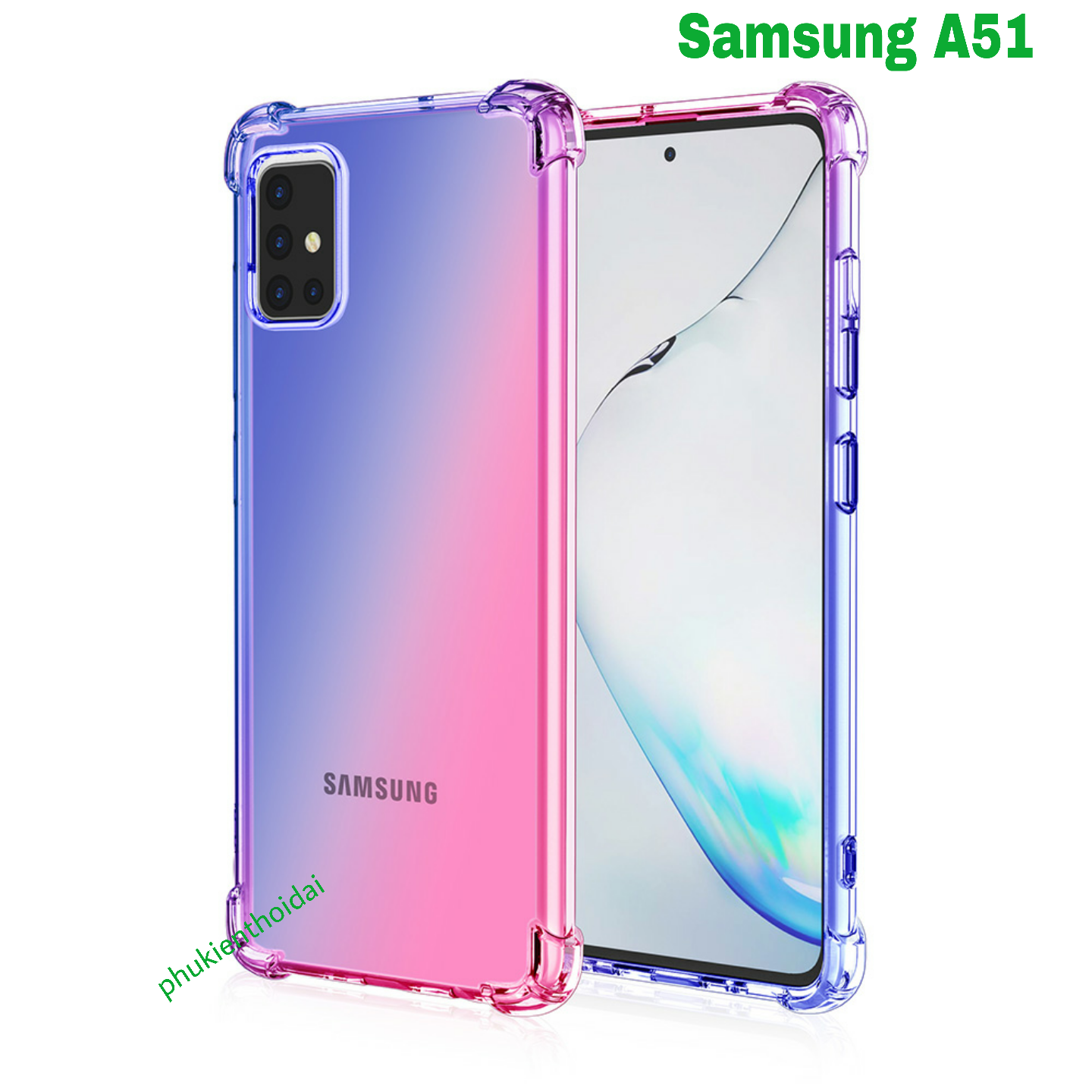 Ốp lưng Samsung Galaxy A51 dẻo TPU đa sắc lồi 4 góc thời trang cao cấp