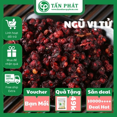 [Hàng mới về] Ngũ vị tử khô 200g (thơm, sạch, mới) - Tấn Phát