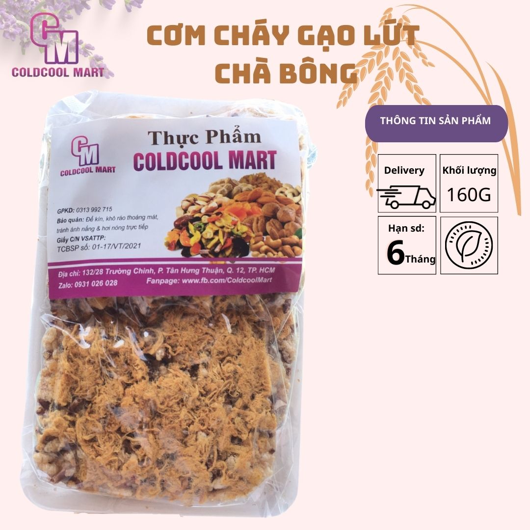 Cơm cháy gạo lứt chà bông 160g coldcool mart