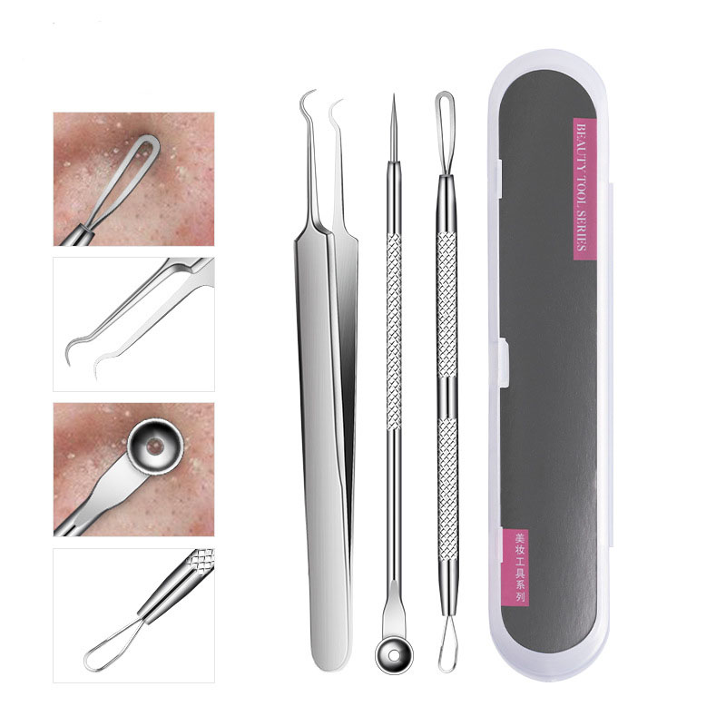Bộ 3 Cây Que Nặn Mụn Đầu Đen, Trứng Cá, Mụn Cám