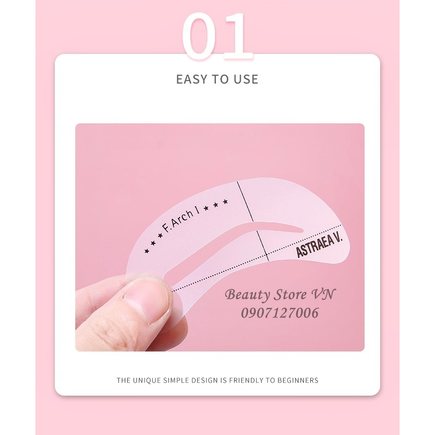 [FREESHIP💋] Set 6 Khuôn Kẻ Chân Mày Cao Cấp