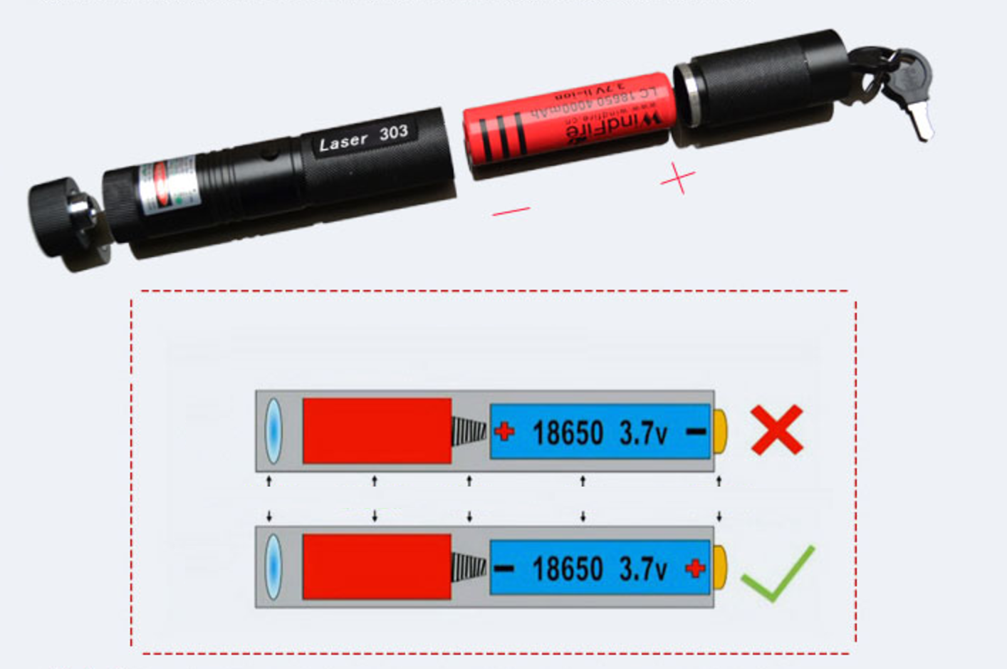 [HCM]Đèn pin laser 303