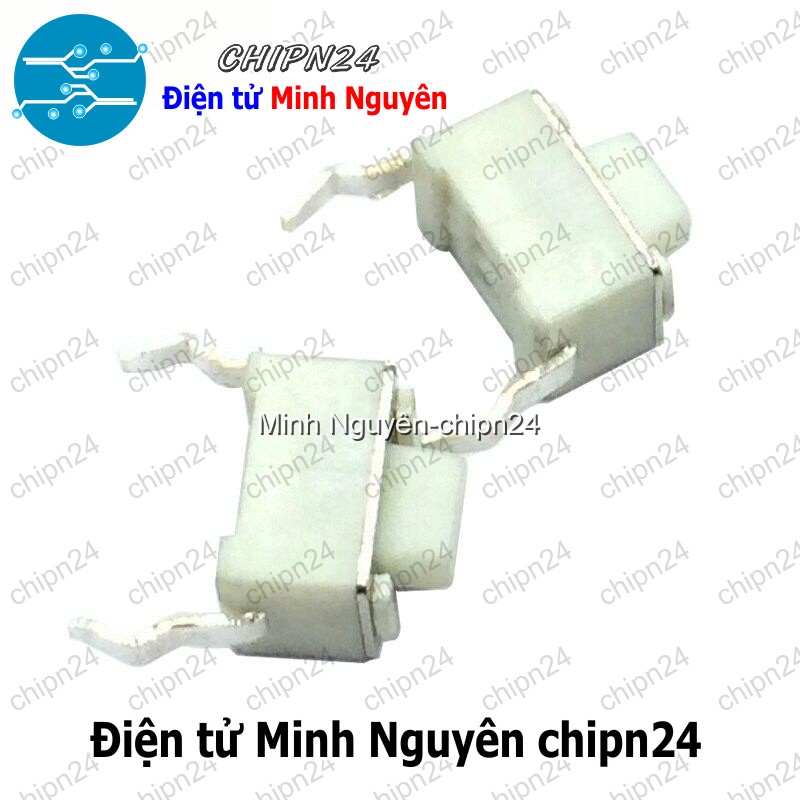 [10 cái] (K78) Nút nhấn 2 chân 3x6x5mm DIP Trắng - HH005325