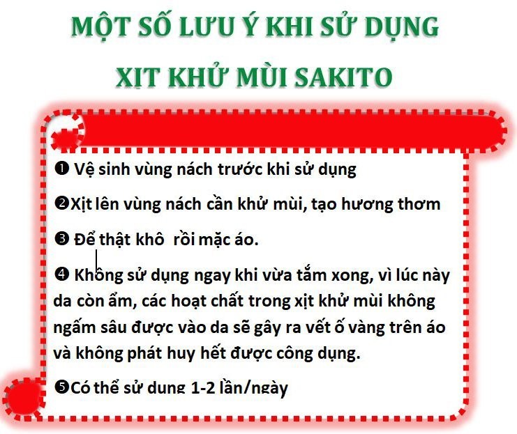 XỊT KHỬ MÙI SAKITO NƯỚC HOA CAO CẤP